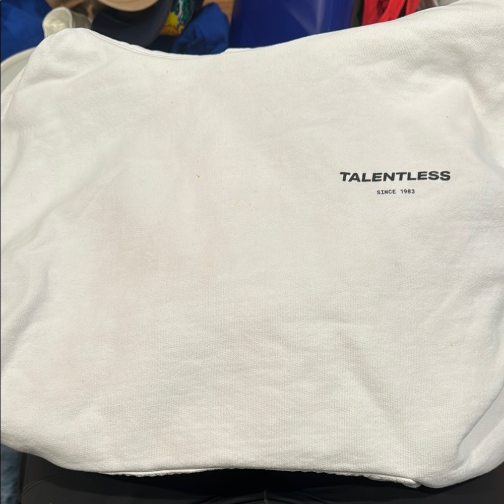 Talentless White Circle Logo Hoodie